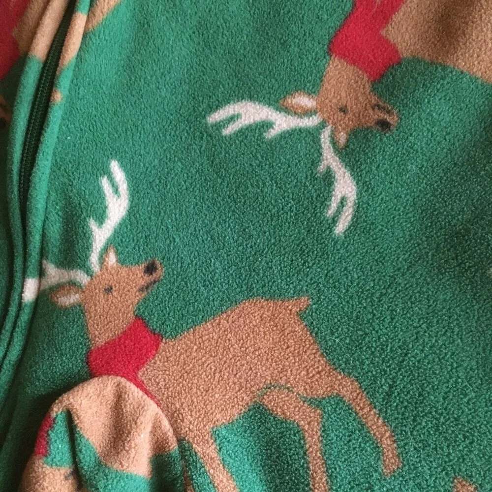 Carter's reindeer fleece pajamas 12m